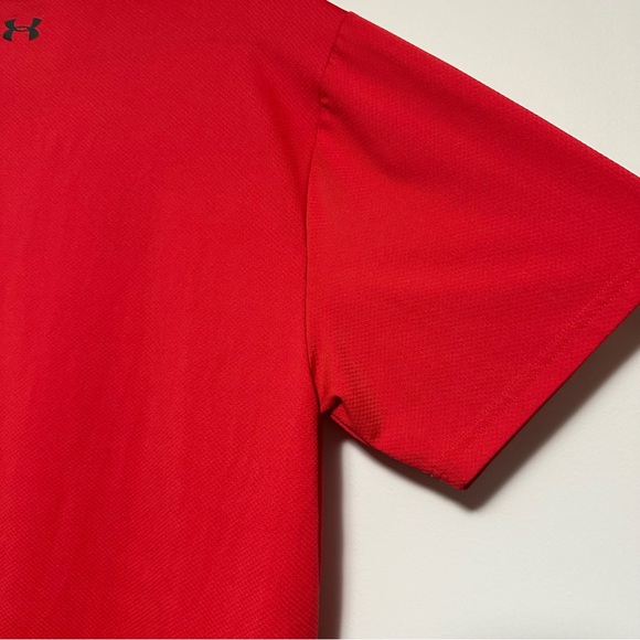Under Armour XL Mens Red Short Sleeve Golf Polo Shirt - Picture 6 of 8